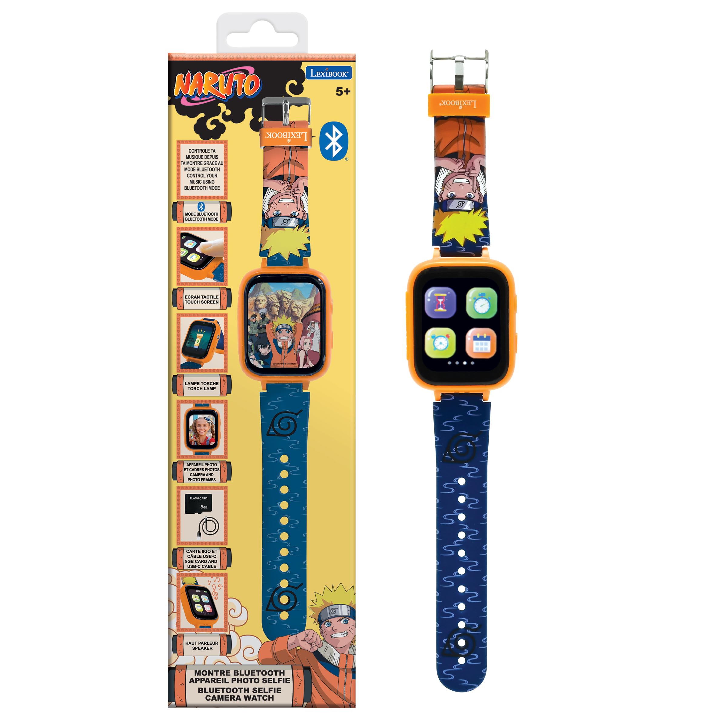lexibook-naruto-reloj-bluetooth-con-c-mara-dmw071na image 1