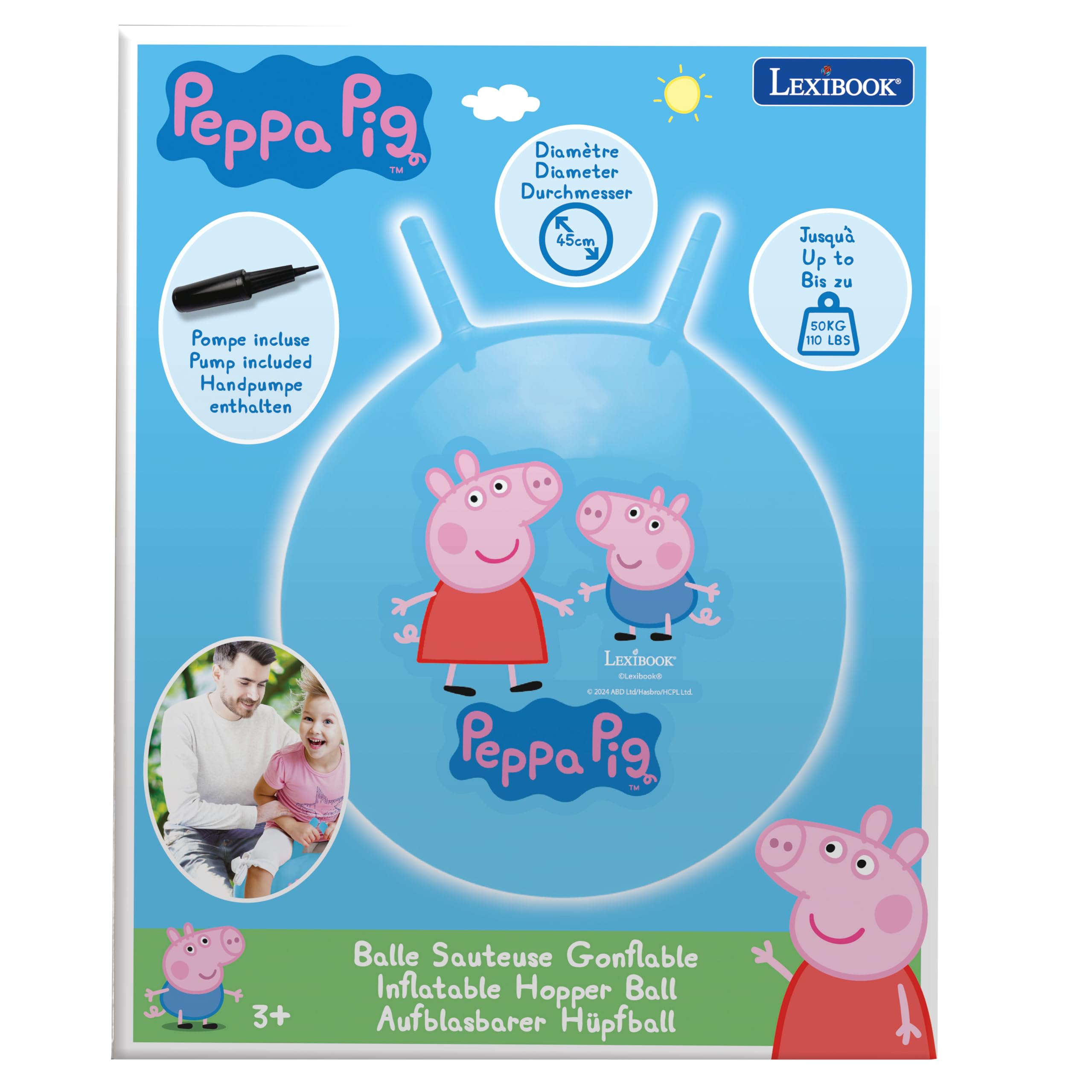 lexibook-peppa-pig-pelota-saltarina-hinchable-bg040pp-45-cm image 3