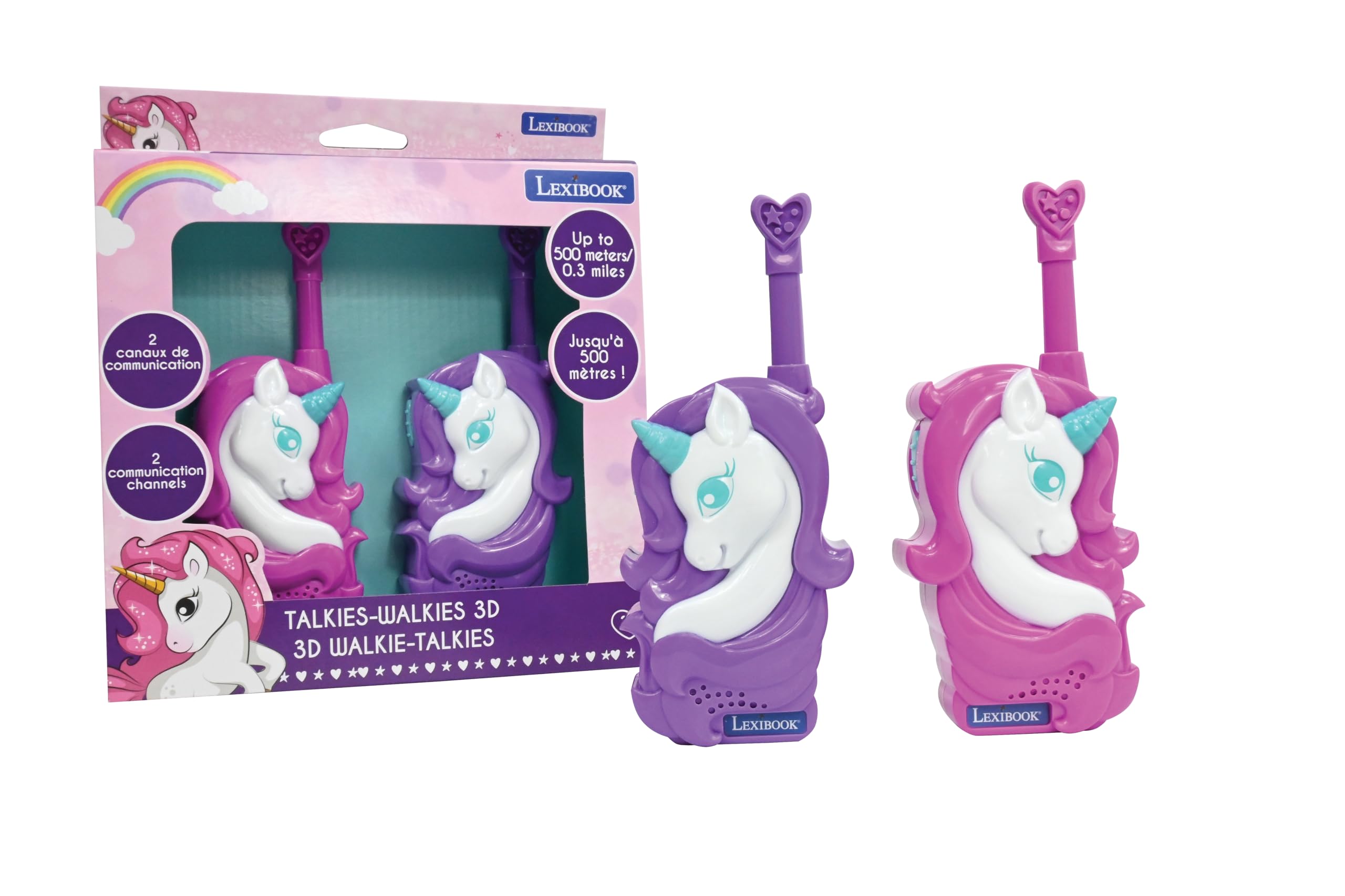 lexibook-unicornio-walkie-talkies-3d-tw18uni image 1