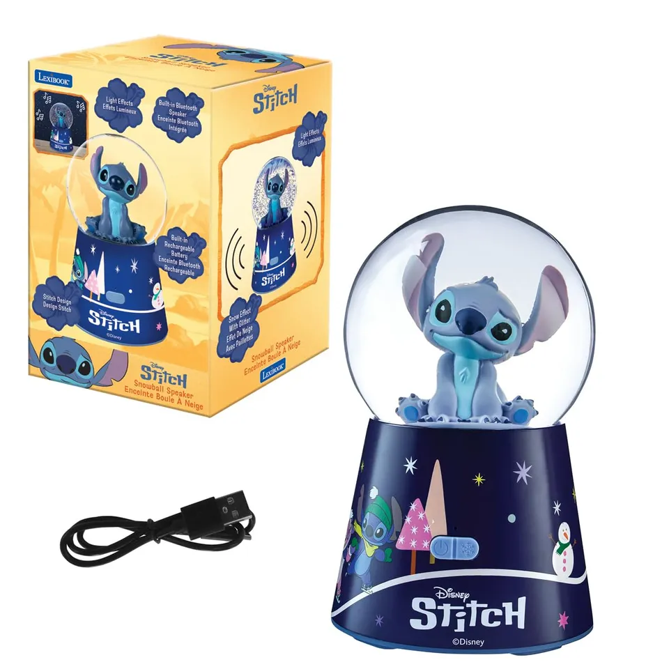 lexibook-stitch-altavoz-bluetooth-bola-de-nieve-sbs10d image 1
