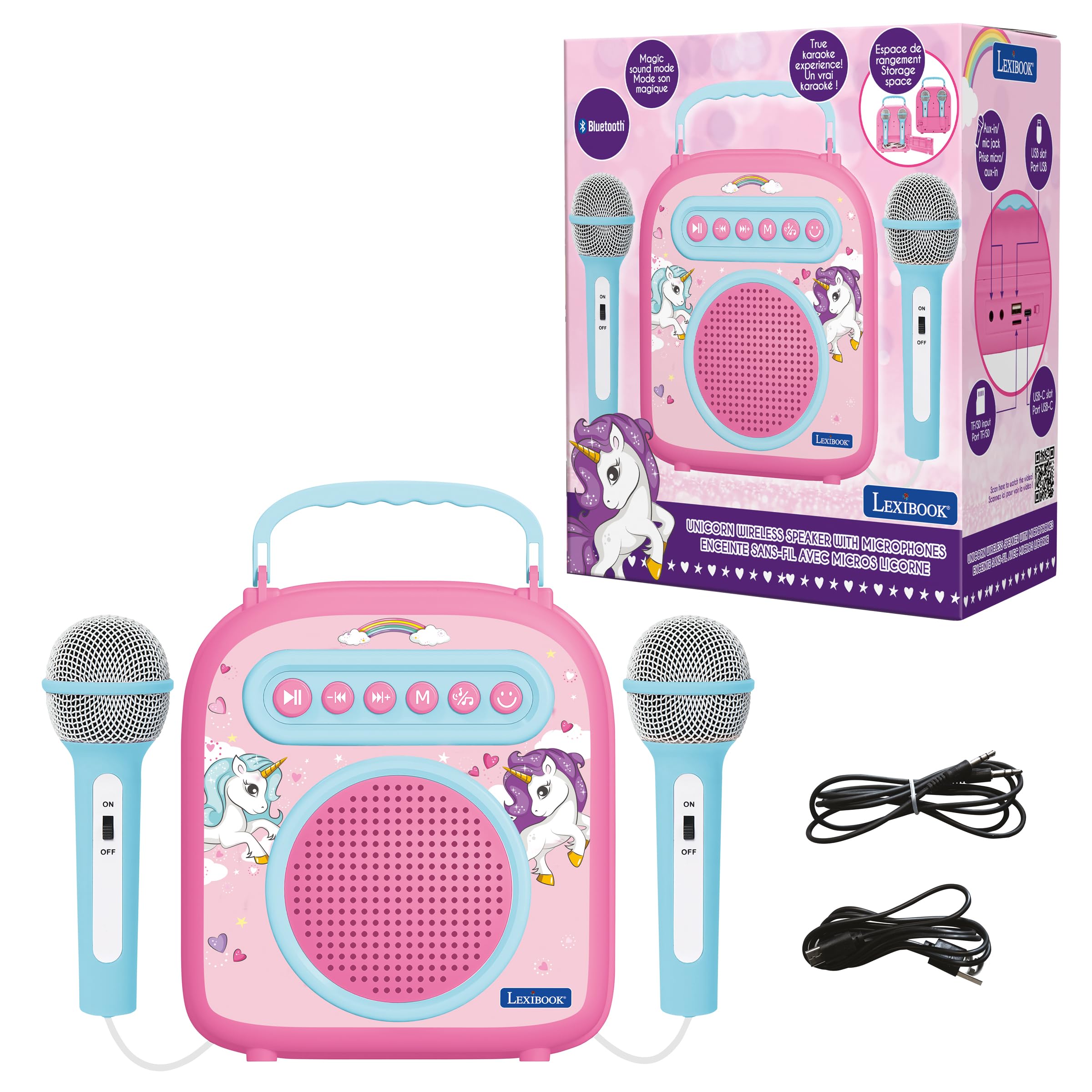 lexibook-my-secret-btc050uni-altavoz-karaoke-port-til-unicornio-con-micr-fono image 1