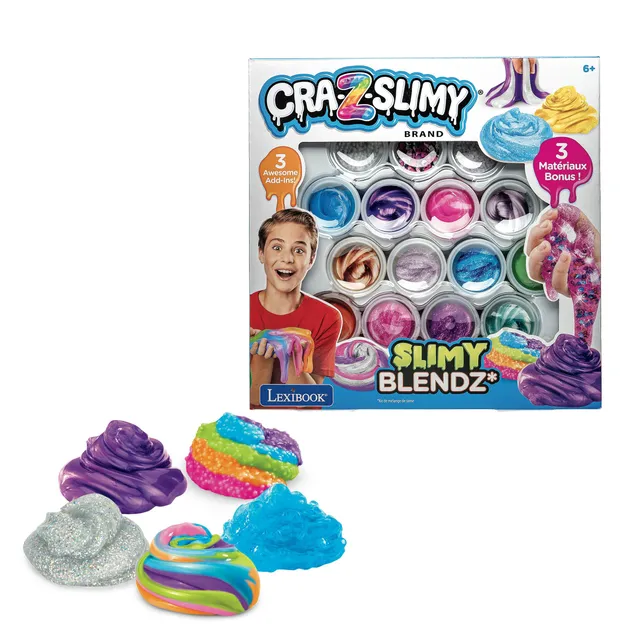 lexibook-slimy-blendz-crslim4-kit-slime-12-colores image 1