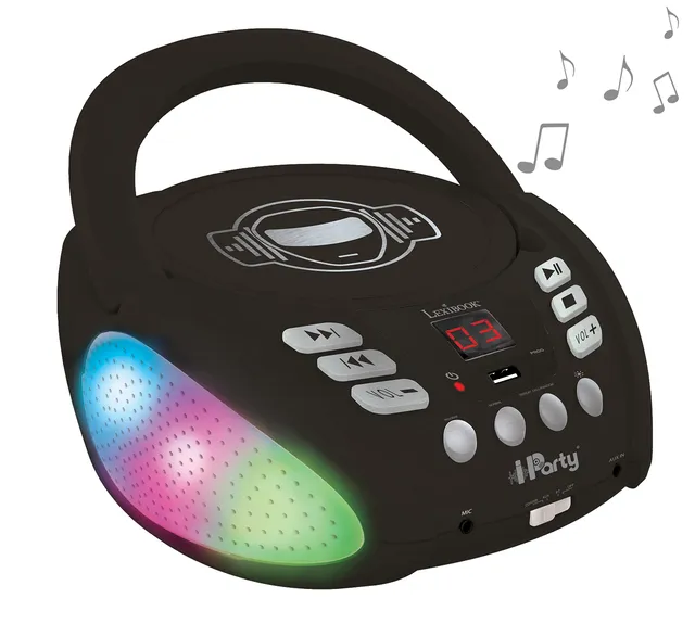 lexibook-iparty-reproductor-cd-bluetooth-rcd109bk image 1