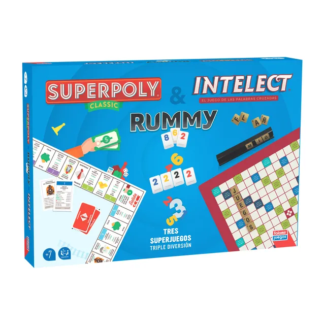 falomir-juegos-superpoly-intelect-rummy-pack-3-en-1 image 1
