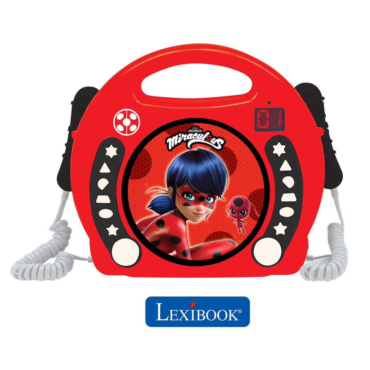 lexibook-miraculous-ladybug-reproductor-cd-port-til-karaoke-rcdk100mi image 2