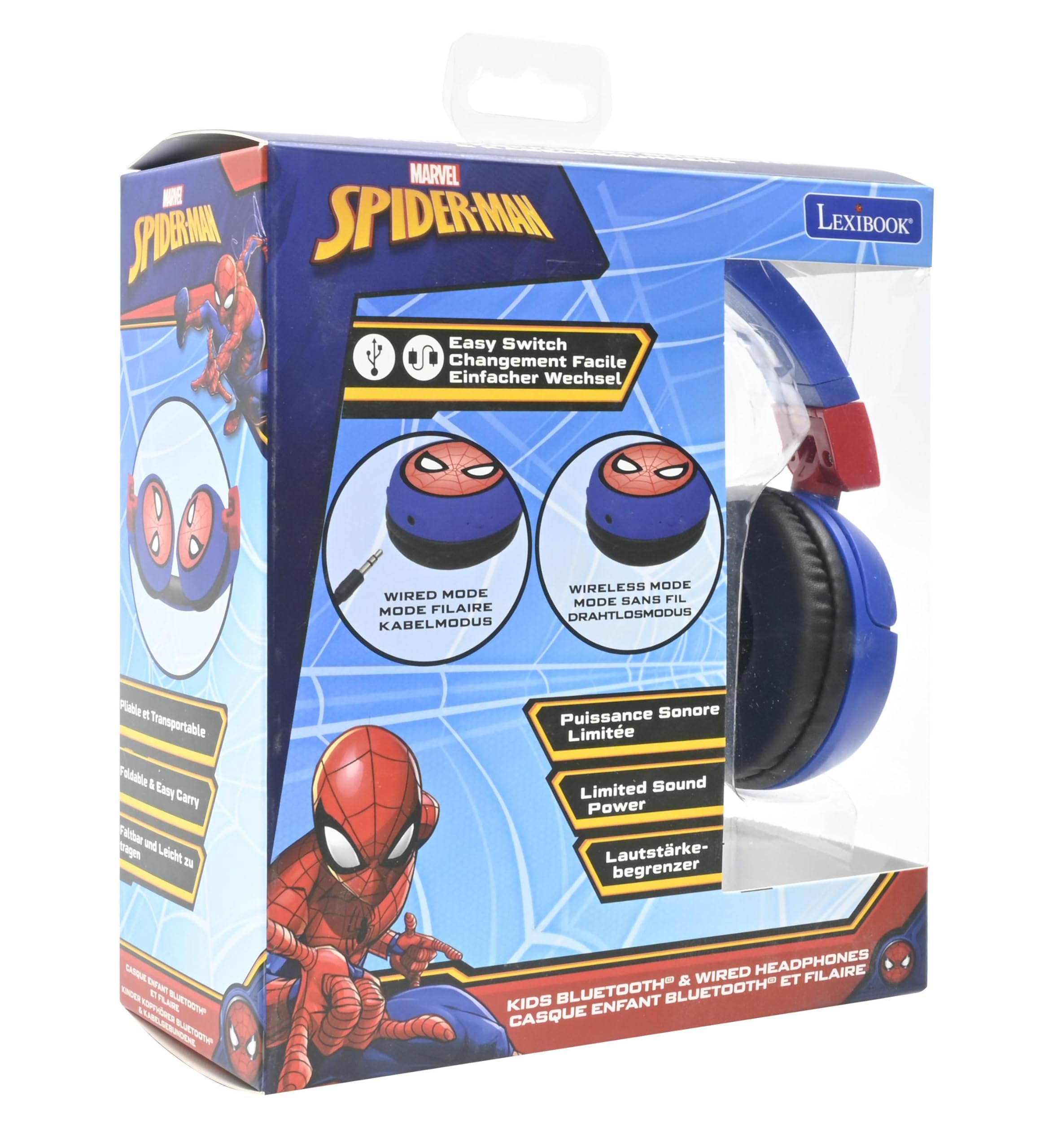 lexibook-spider-man-hpbt010splxb-auriculares-bluetooth-infantiles image 7