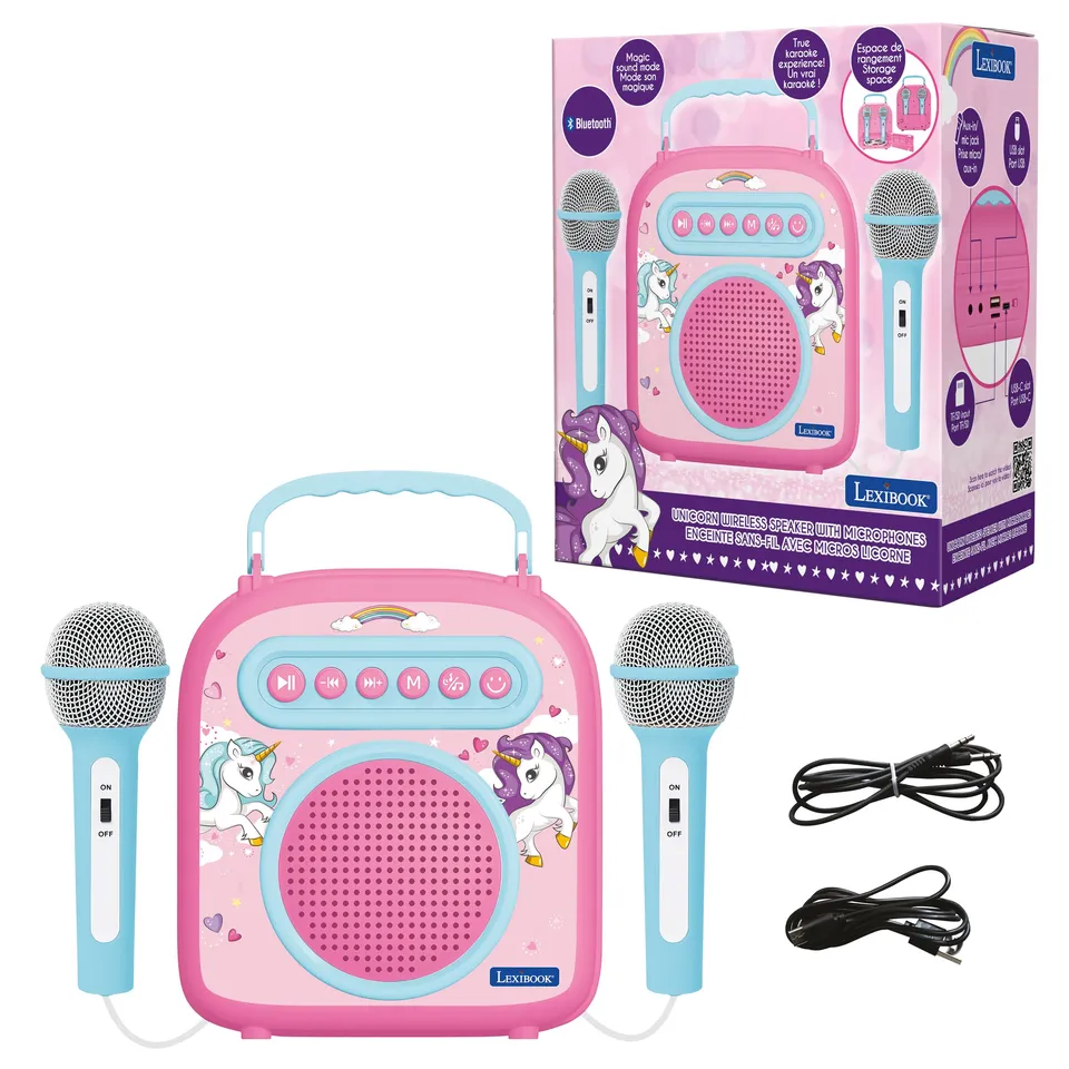 lexibook-my-secret-btc050uni-altavoz-karaoke-port-til-unicornio-con-micr-fono image 1