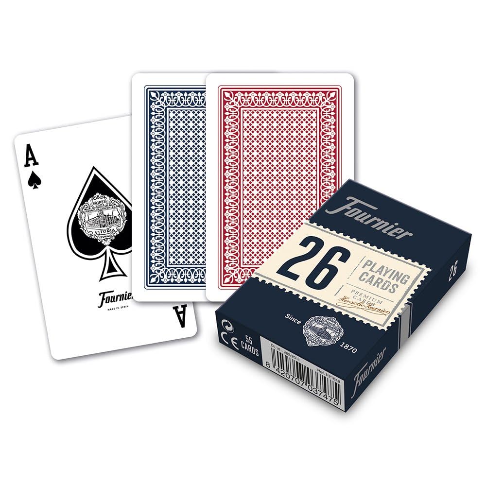 fournier-n-26-baraja-de-cartas-de-bridge-55-cartas-rojo-azul image 3
