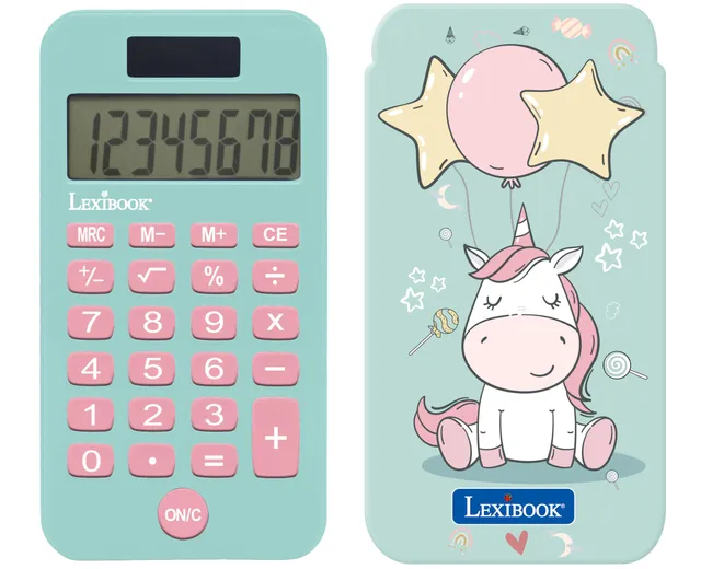lexibook-unicornio-c45uni-calculadora-de-bolsillo-8-d-gitos-solar image 1